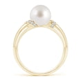 thumbnail image 2 of ANGARA South Sea Cultured Pearl Ring with Pave-Set Diamonds in 14K Yellow Gold for Women | June Birthstone, Birthday, Anniversary, Jewelry Gift for Women | Pearl Ring, 2 of 8