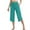 Mint Green, variant on Abomasnow Crop Palazzo Pants for Women 2025 Summer Wide Leg Capris Yoga Pants Side Slit High Waist Capri Pants with Pockets