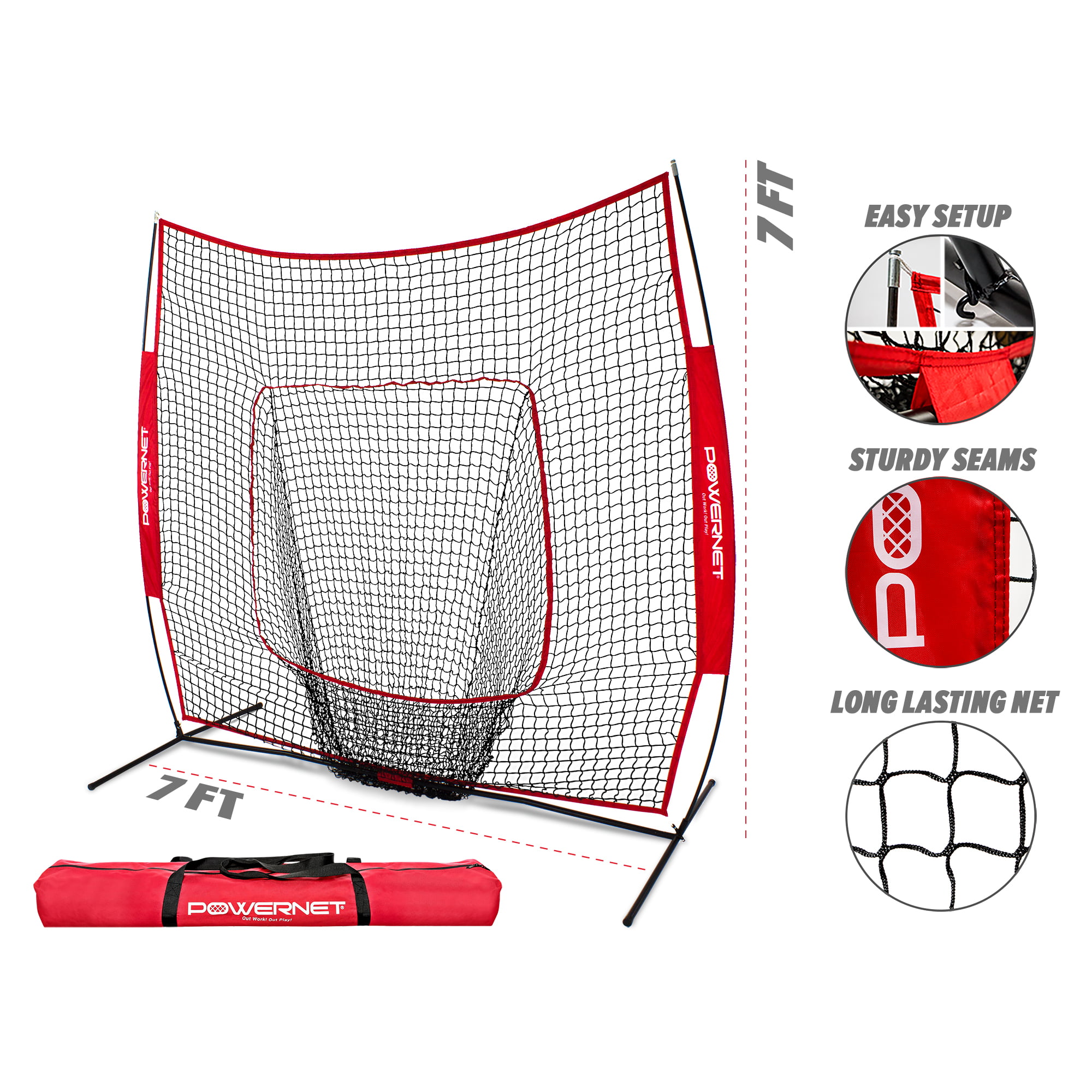 Sports & Outdoors Practice Nets Team Colors Durable PU Coated ...