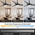 thumbnail image 3 of Sofucor 52 Inch Ceiling Fans with Lights Remote Control, Low Profile White Ceiling Fan with Light 6-Speed 3 CCT Dimmable 3-Timer 3 Blade, 3 of 10