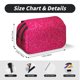thumbnail image 5 of Disketp Rose Red Glitter Estuche de Lápices de Doble Capa con Tapa Abatible y Cremallera, Organizador Escolar para Adolescentes y Adultos, 5 of 7
