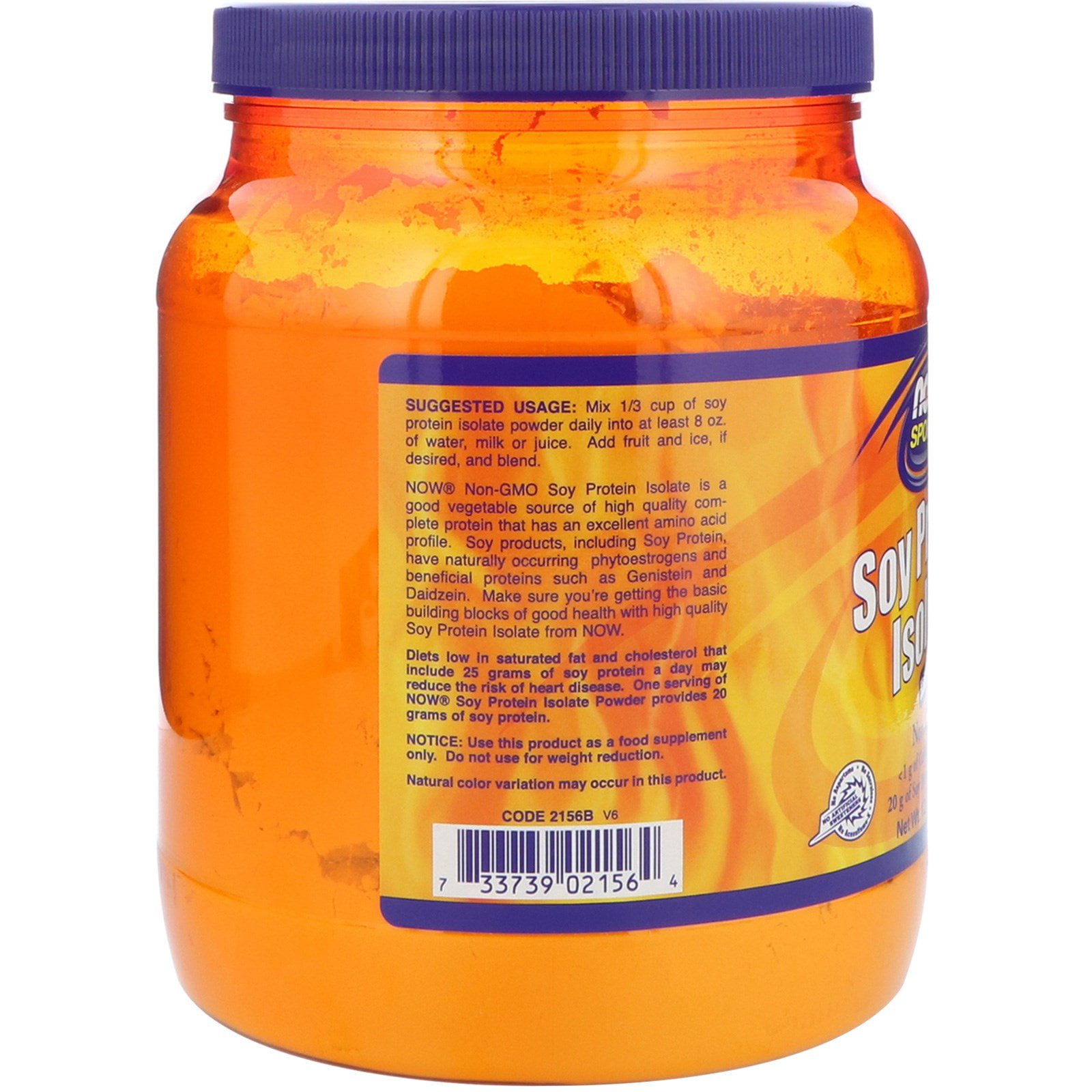 Now Foods Soy Protein Powder, 20g Protein, 1.2 Lb