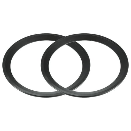 Unique Bargains 2 Pcs 8" Subwoofer Speaker Rings Cover Spacers Decorative Circle Without Mesh Grille ABS Black