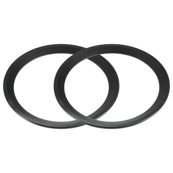 Unique Bargains 2 Pcs 8" Subwoofer Speaker Rings Cover Spacers Decorative Circle Without Mesh Grille ABS Black