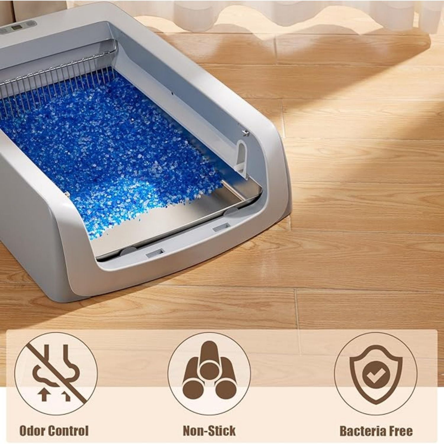 Stainless Steel Reusable Litter Tray, Compatible with Petsafe Scoop-Free Self-Cleaning Litter Box, Efficient Poop Collecting Design, Odor Control & Rust-Proof, Money-Saving Litter Box