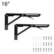 thumbnail image 3 of Soporte Triangular De Acero Inoxidable Engrosado Soporte De Estante De Pared Plegable Soporte De Marco Para Almacenamiento De Pared Del Hogar Diy 16" Sweethay TO003137-00, 3 of 6