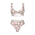 thumbnail image 4 of Rocae Daisies Flowers for Bikini Set for Women Two Piece Sexy High Swimsuits Split Crossover Bikini XX-Large, 4 of 9