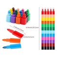 thumbnail image 3 of LNGOOR 6pcs Stackable Multi-Color Crayons  Party Favors  Diy Rainbow Pencils, 3 of 7