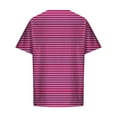 thumbnail image 5 of Big and Tall Stripe Shirts for Men S-5XL Plus Size Short Sleeve Tshirts Button V Neck Pullover Lightweight Going Out Loungewear Tees Tops, 5 of 5