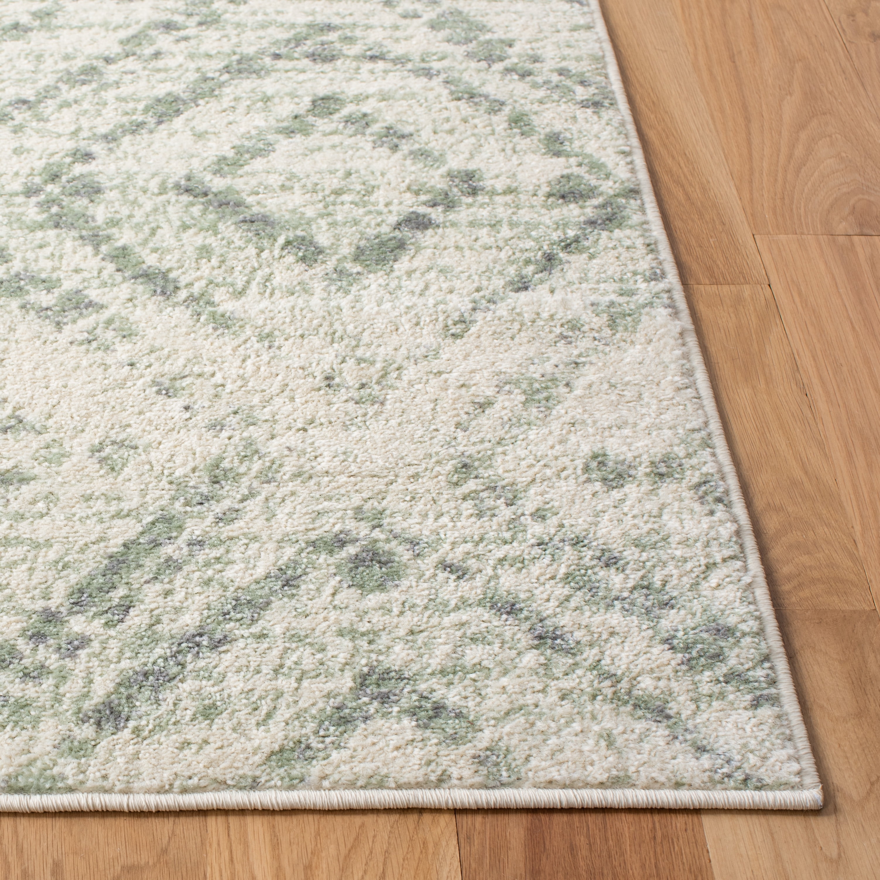 Safavieh Adirondack Lecia Geometric Area Rug, Ivory/Green, 10' x 10' Square