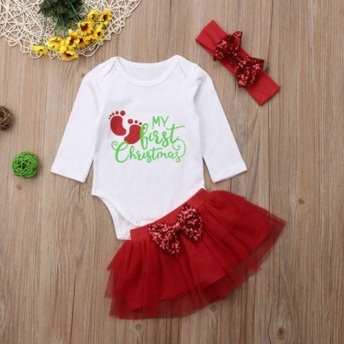 my first christmas dress for baby