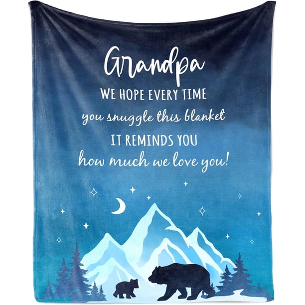 LHSHID Grandpa Gifts Blanket Gifts for Grandpa from Granddaughter Grandson Grandpa Gifts from Grandchildren Best Granddad Gifts Great Grandfather Gifts Ideas Throw Blankets 30"x40"