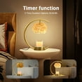 thumbnail image 3 of Yeuslor Candle Warmer Lamp for Jar Candles with Adjustable Brightness＆Timer，Handcrafted Crystal Candle Lamp Luxurious Design+2Bulbs,Home Decoration Electric Candle lamp(Gold C-Shaped), 3 of 6