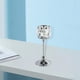 thumbnail image 5 of Portavelas de cristal de lujo perfecl Candelabros Pilar de vidrio para centro de mesa plata M, 5 of 6