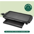 thumbnail image 3 of Electric Griddle with Warming Tray - Smokeless Indoor Grill, Nonstick Surface, Adjustable Temp, Cool-touch Handles, 3 of 7