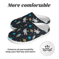 thumbnail image 6 of Xecao Space Print Cotton Slippers Fuzzy Warm Cozy Slippers Non Slip House Slippers For Indoor Outdoor Cotton Slippers House Slippers-37/38, 6 of 7