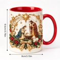 thumbnail image 3 of Christmas Ceramic Coffee Mug 2D Festive Holiday Tea Cup with Comfortable Handle for Coffee Cocoa Hot Beverages Kitchen Decor Ideal Gift for Family Home Office Holiday Gatherings, 3 of 7