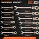 thumbnail image 3 of Juego de llaves HORUSDY Flex-Head Tracheting, 12 piezas, SAE, con organizador, 3 of 9