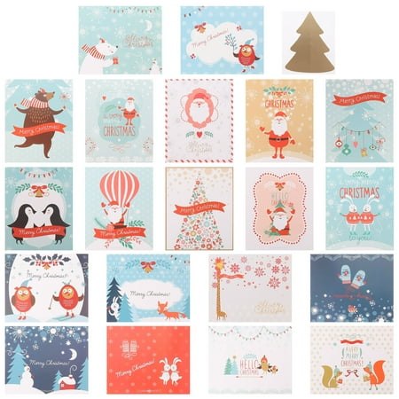 

NUOLUX 1 Set Christmas Greeting Cards Wish Cards Scratch Off Cards Paper Cards