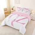 thumbnail image 2 of Erosebridal Girls Pink Bow Queen Comforter Set, Z Letter Bedding Comforter Set, Princess Style Bedroom Decor, Pink Reversible 3 Pieces, 1 Comforter and 2 Pillowcases, 2 of 6