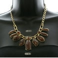 thumbnail image 2 of Mi Amore Necklace-Earring-Set Gold-Tone/Brown, 2 of 3