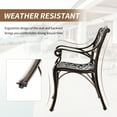 thumbnail image 4 of PATIO-IN Cast Aluminum Patio Chairs Set of 2 with Armrests,Metal Bistro Chairs Outdoor Patio Dining Chairs for Garden,Bronze, 4 of 7
