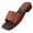 Brown, variant on Bxsruta Women's Plus Size Open-Toe Mule Sandals with Thick Rubber Sole and Wood-Grain Block Heel for Casual Beach Wear