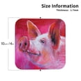 thumbnail image 3 of Kll Square Drink Coasters Set Of 4,Pu Leather Absorbent Coasters Set Decorative Coffee Cup Coasters Housewarming Gift For Home Decor-Pink Pig, 3 of 9