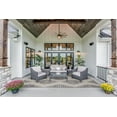thumbnail image 2 of Linon Outdoor Washable Area Rug Collection, Ivory and Brown, 7' x 9', 2 of 8