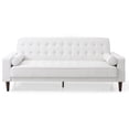 thumbnail image 4 of Glory Furniture Andrews Faux Leather Sleeper Sofa in White, 4 of 6