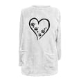 thumbnail image 4 of Maplenight Fleece Pullover Sweatshirt for Women Fuzzy Heart Graphic Longline Cozy Winter Warm Tunic Tops with Pockets, 4 of 4