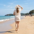 thumbnail image 2 of Women Foldable Bowknot Wide Brim Sun Hat, 360° UV Protection Breathable Cap, Lightweight Travel Beach Summer Headwear (Beige), 2 of 7