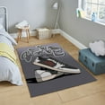 thumbnail image 5 of LaModaHome Non-Slip Rug Sneaker Room Decor Street Fashion Sneaker Rug Washable Mat Child Stain Resistant Living Room Kitchen Carpet - Size: 3,9X3,3ft(120X100cm), 5 of 5