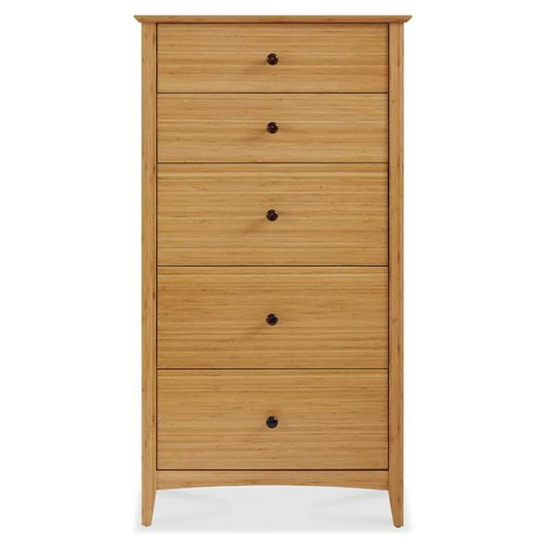 Eco Ridge by Bamax WILLOW Bamboo Five Drawer Chest - Caramelized Eco Ridge by Bamax WILLOW Bamboo Five Drawer Chest - Caramelized
