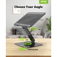 thumbnail image 3 of Soporte para Laptop Acer 10-16" Giratorio 360° Ajustable Negro, 3 of 7