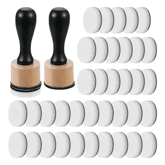 Uxcell Ink Blending Tool, 42 Pack with Round Foam Refills for Scrapbooking