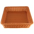 thumbnail image 4 of Food Basket, Smooth Coffee Color Retro Appearance Safe Environmentally Friendly Imitation Rattan Material, Food Organizer Storage for Family Living Room, Dining Room, 4 of 7