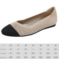 thumbnail image 2 of Zapatos planos de punto para mujer zapatos planos de malla antideslizantes elegantes para el trabajo y la oficina, 2 of 9