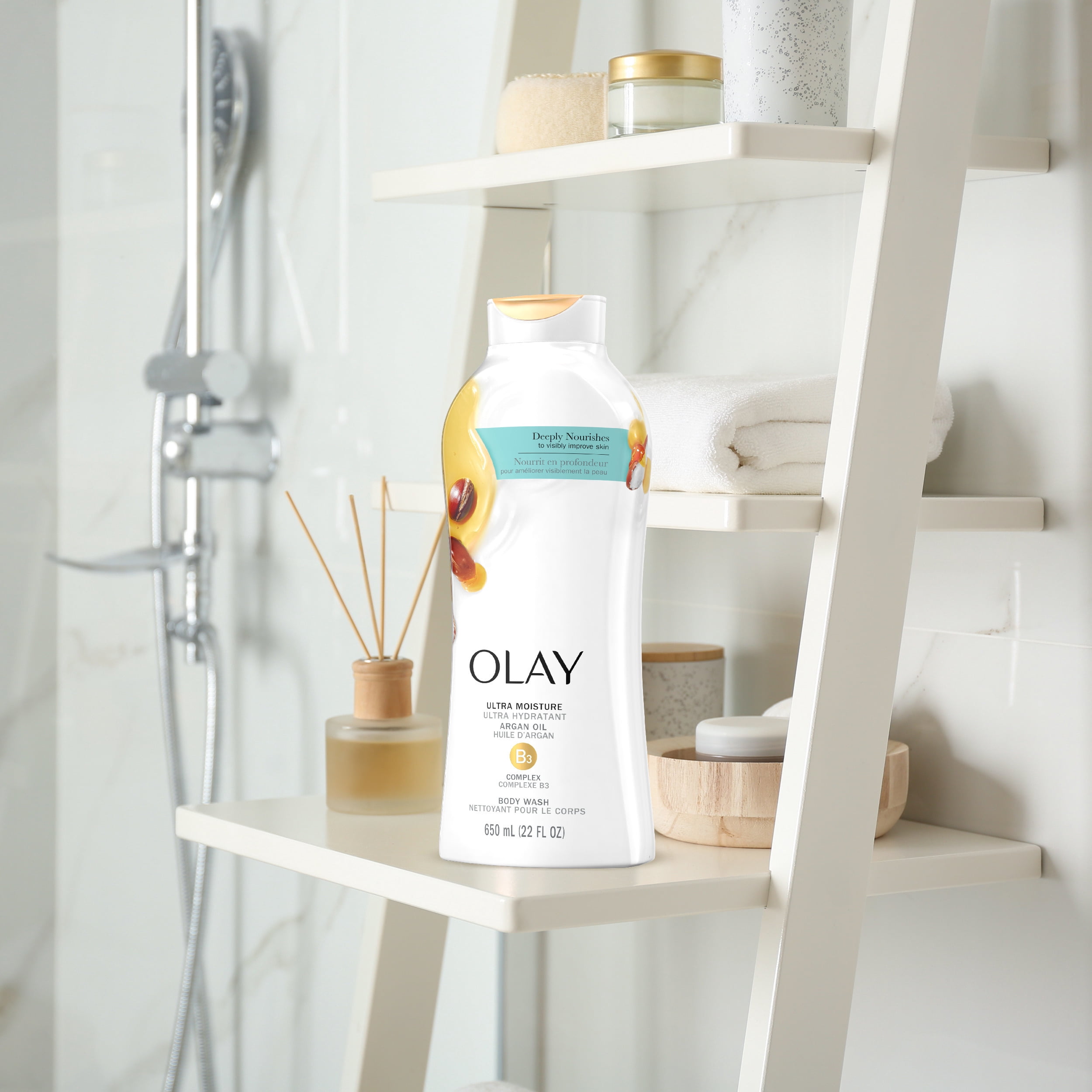 Olay Ultra Moisture Body Wash with Argan Oil, for All Skin Types, 22 fl oz