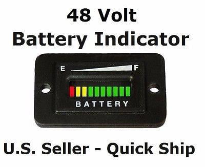 golf cart battery meter 48 volt for club car