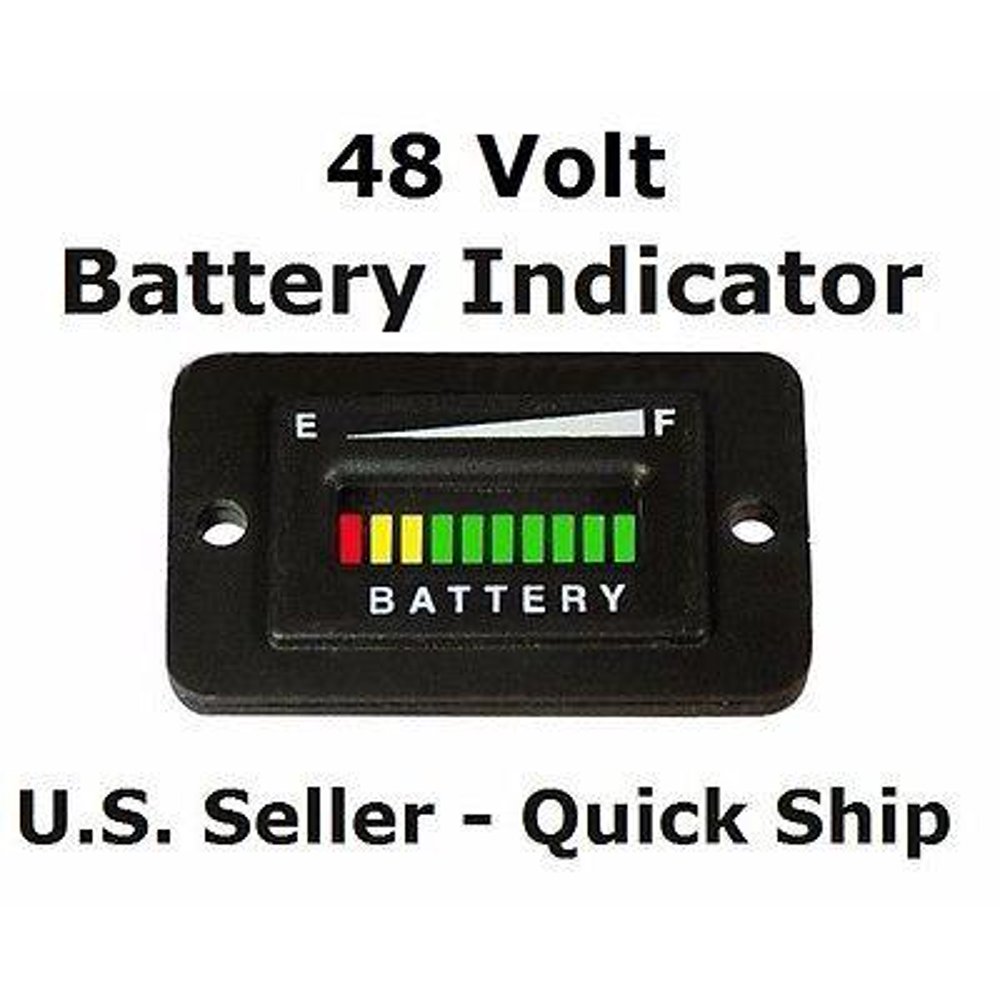 48 Volt EZGO Club Car Yamaha Golf Cart Battery Indicator Meter Gauge