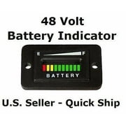 48 Volt EZGO Club Car Yamaha Golf Cart Battery Indicator Meter Gauge Rectangle