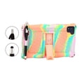 thumbnail image 5 of Dteck 8 inch Case with Shoulder Strap, Colorful Rubber Shockproof Case with Kickstand Compatible with Samsung Galaxy Tab A 8.0 / Dragon Touch 8 inch/ Vankyo Matrixpad S8/ Vucatimes N8, Pink/Orange, 5 of 6