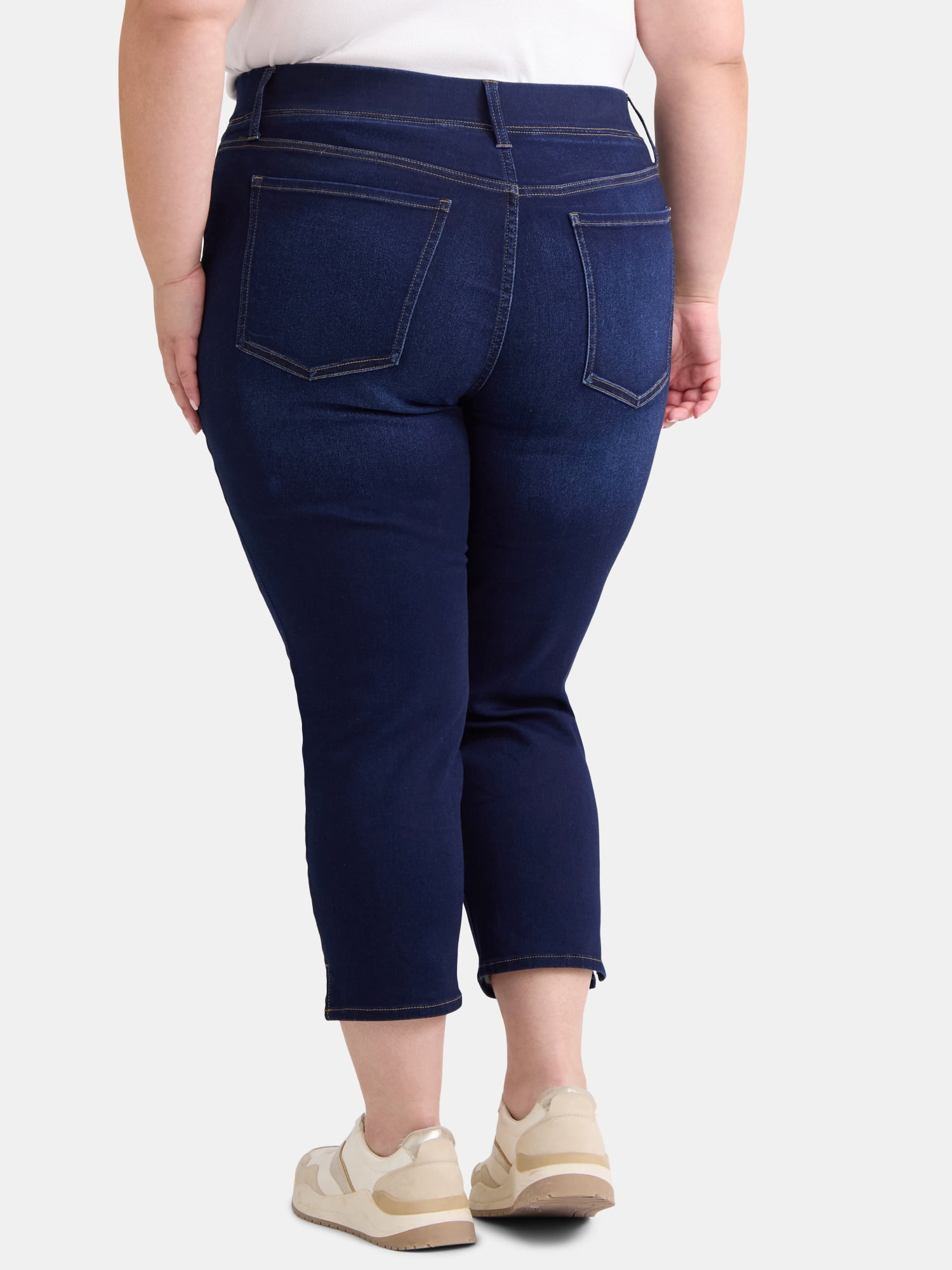 Terra & Sky Women's Plus Size High Rise Capri Jeggings, Sizes 0X-5X