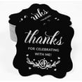 thumbnail image 2 of Inkdotpot Pack Of 100 Thanks For Celebrating With Me Birthday Paper Tags DIY Craft Bracket Shape Real Silver Foil Hang Tags, 2 of 7