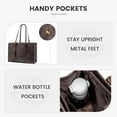 thumbnail image 3 of Lovevook Laptop Bag for Women, Stylish Vintage PU Leather Laptop Work Tote 15.6 in, Elegant Shoulder Bag Designer Bag with Small Clutch Purses, 3 of 6