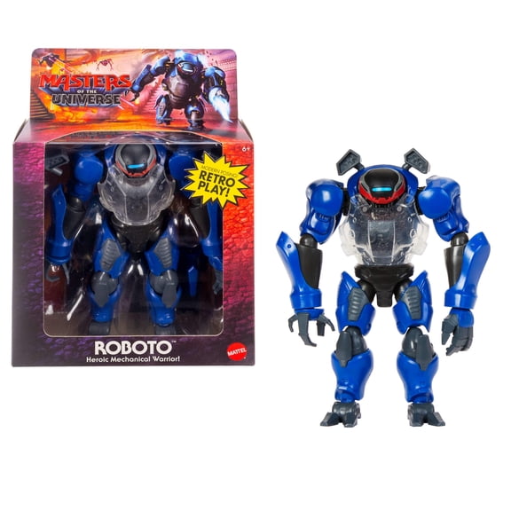 Masters of the Universe 2026 Movie Origins Deluxe Roboto Action Figure Toy, Mechanical Warrior