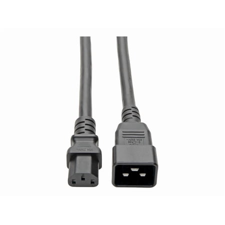Tripp Lite C20 to C13 Power Cable for Computer - Heavy Duty 15A 100-250V 14 AWG 7 ft. Black