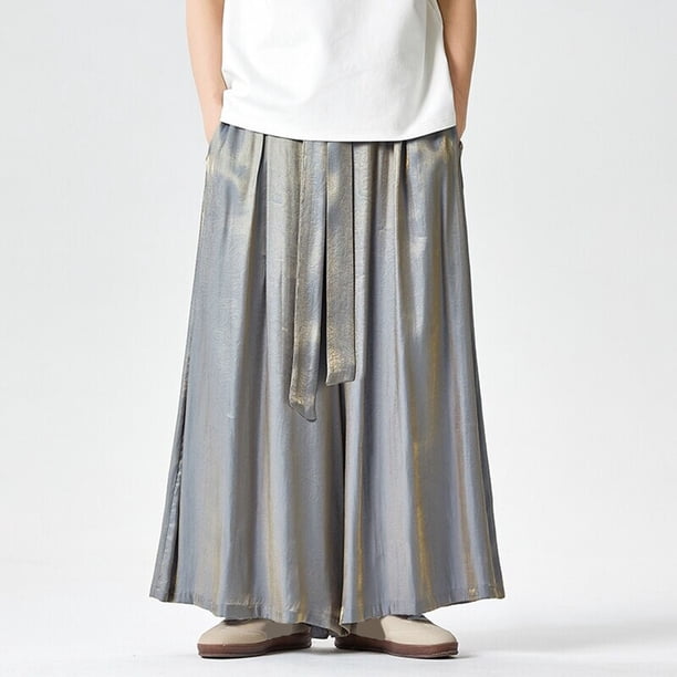 Pantalones Culotte Casuales de Verano Para Hombre, Ligeros, Transpirables, de Corte Holgado, Cómodos, Para Uso Diario.