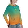 thumbnail image 6 of Kdxio Orange To Teal Gradient1 Print Womens Oversized Hoodies Sweatshirts Hooded Pullover Tops Sweaters Casual-X-Large, 6 of 7